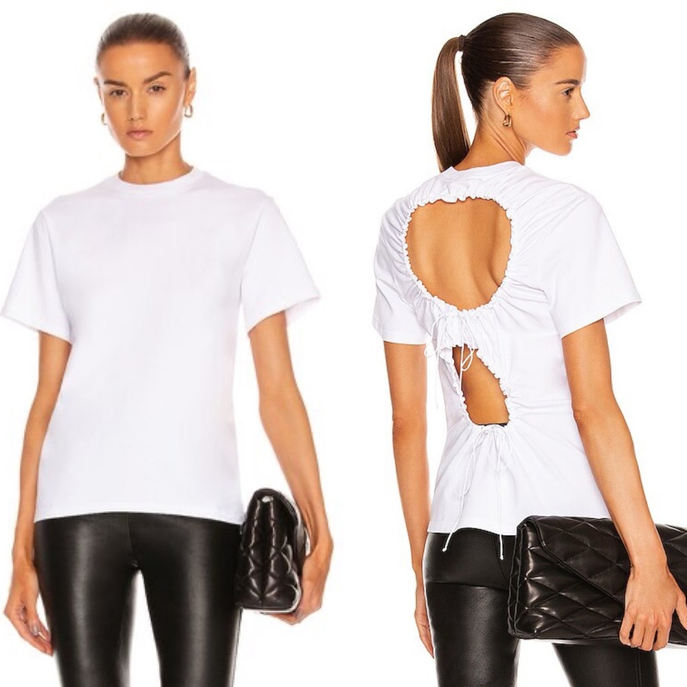 NWT CECILIE BAHNSEN Juno T-Shirt  Cotton Open Back Size US 10 $540